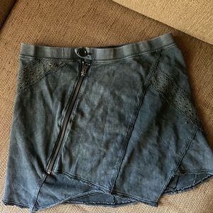 Free People Vintage Black Asymmetrical Style Skirt